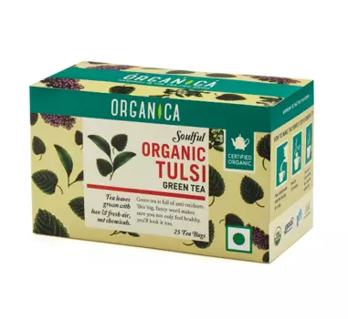 Зеленый чай с Тулси (25 пак), Organic Tulsi Green Tea, произв. Organica