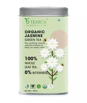 Зеленый чай с Жасмином (100 г), Organic Jasmine Green Tea, произв. Teabox