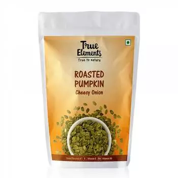 Жареные семена Тыквы со вкусом Сыра и Лука (125 г), Roasted Pumpkin Seeds Cheesy and Onion, произв. True Elements