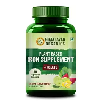 Железо (90 кап), Plant Based Iron Supplement, произв. Himalayan Organics