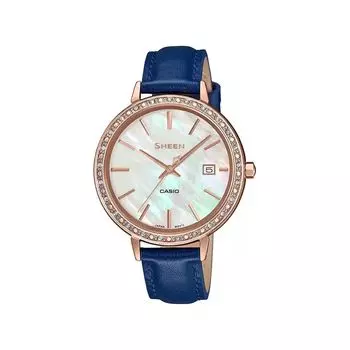 Женские часы розово-золотистого цвета, Pink Gold IP Women's Watch, произв. Casio
