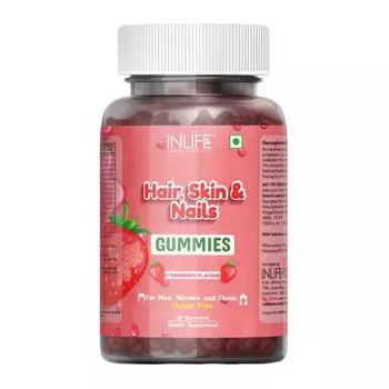 Жевательные конфеты для здоровья волос, кожи и ногтей (30 шт), Hair, Skin & Nails Gummies, произв. INLIFE