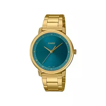 Золотистые аналоговые часы женские, Gold Analog Women's Watch, произв. Casio