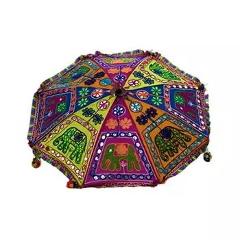 Зонт для защиты от солнца с лоскутным принтом, Patchwork Umbrella Sun Protection, произв. The Decor Affair