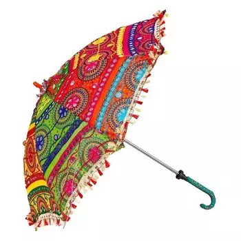 Зонт с вышивкой, Embroidered Umbrella, произв. Saudeep India Trading Corporation