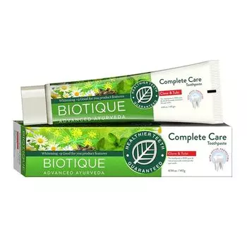 Зубная паста с Гвоздикой и Тулси (140 г), Complete Care Toothpaste Clove & Tulsi, произв. Biotique