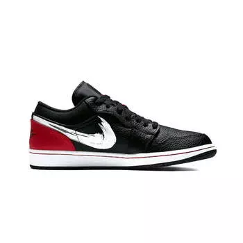 Air Jordan 1 Low Brushstroke Black