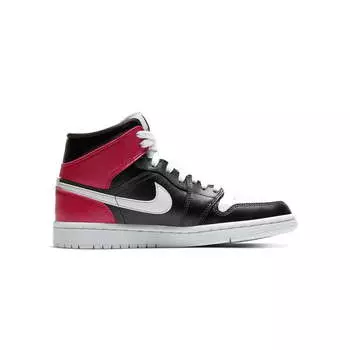 Air Jordan 1 Mid Black Noble Red