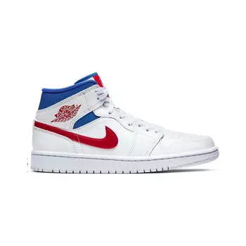 Air Jordan 1 Mid White Red Royal