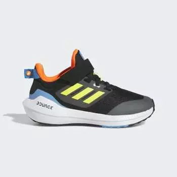 Детские кроссовки adidas EQ21 Run 2.0 Bounce Sport Running Elastic Lace with Top Strap Shoes (Черные)