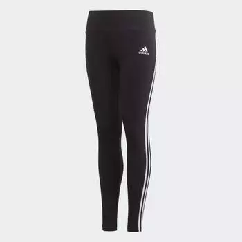 Детские тайтсы adidas 3-STRIPES COTTON TIGHTS (Черные)