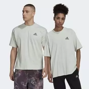 Футболка adidas Essentials Small Logo Tee (Gender Neutral) (Зеленая)