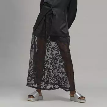 Юбка Adidas Y-3 Sheer Leopard Skirt (Черная)