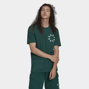Мужская футболка adidas Adicolor Spinner Tee (Зеленая)