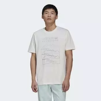 Мужская футболка adidas Adventure Mountain Front Tee (Белая)