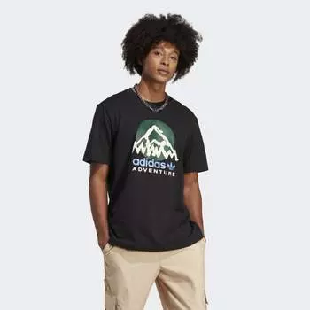 Мужская футболка adidas Adventure Mountain Front Tee (Черная)