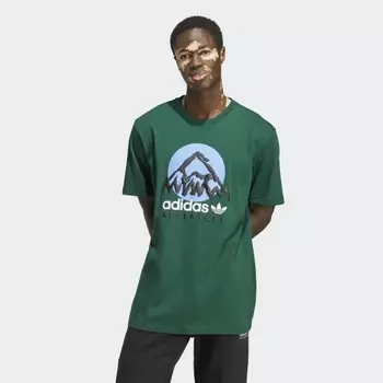 Мужская футболка adidas Adventure Mountain Front Tee (Зеленая)