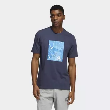 Мужская футболка adidas Basics Photo Real Graphic Tee (Синяя)