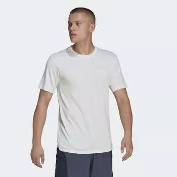 Мужская футболка adidas Designed 4 Training HEAT.RDY HIIT Tee (Белая)