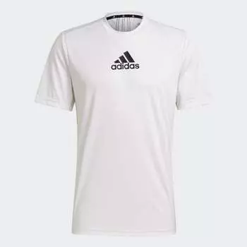 Мужская футболка adidas Designed to Move Sport 3-Stripes Tee (Белая)