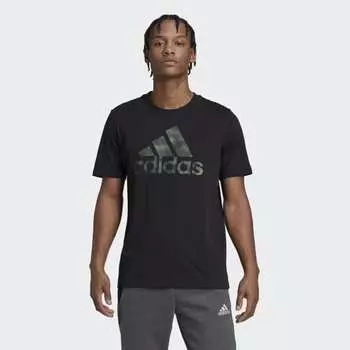 Мужская футболка adidas Essentials Camo Print Tee (Черная)