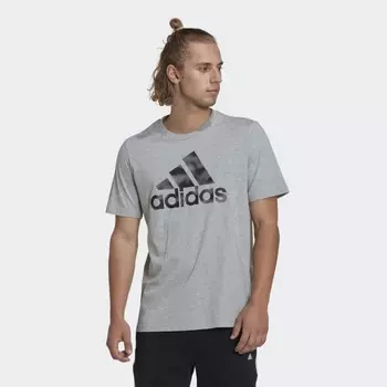 Мужская футболка adidas Essentials Camo Print Tee (Серая)