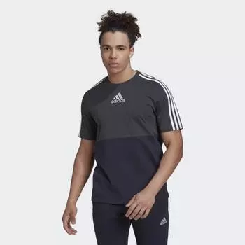 Мужская футболка adidas Essentials Colorblock Tee (Серая)