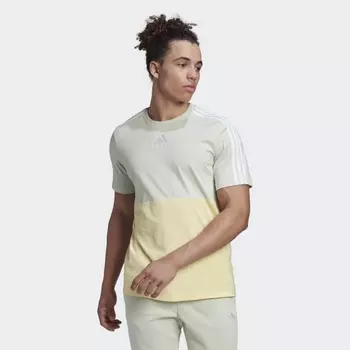 Мужская футболка adidas Essentials Colorblock Tee (Зеленая)