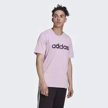 Мужская футболка adidas Essentials Embroidered Linear Logo Tee (Фиолетовая)