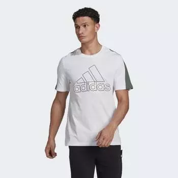 Мужская футболка adidas Future Icons Embroidered Badge of Sport Tee (Белая)