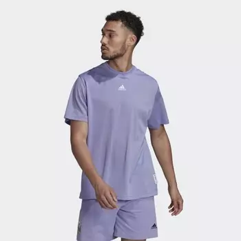 Мужская футболка adidas Graphic AEROREADY Mesh Tee (Фиолетовая)