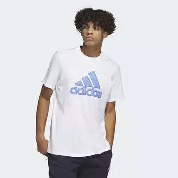 Мужская футболка adidas Logo Pen Fill - Sportswear Graphic Tee (белая)