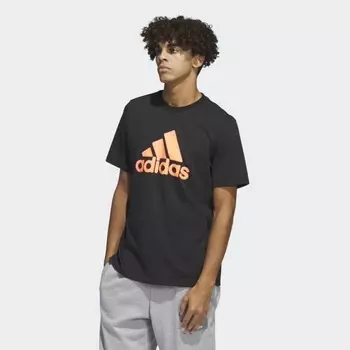 Мужская футболка adidas Logo Pen Fill - Sportswear Graphic Tee (черная)