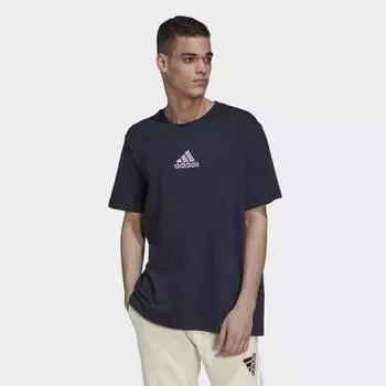 Мужская футболка adidas Nature Graphic Tee (Синяя)