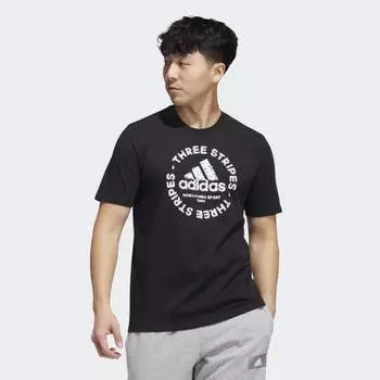 Мужская футболка adidas Sketch Emblem Graphic Tee (Черная)