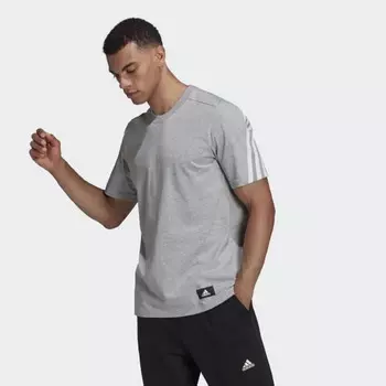 Мужская футболка adidas Sportswear Future Icons 3-Stripes Tee (Серая)
