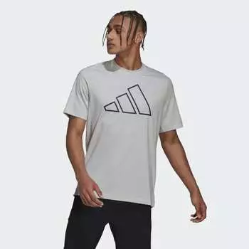 Мужская футболка adidas Train Icons 3-Bar Training Tee (Серая)