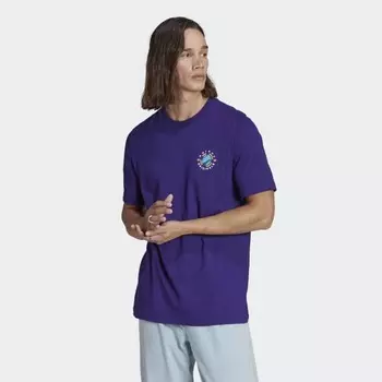 Мужская футболка adidas Wander Hour Short Sleeve Tee (Фиолетовая)