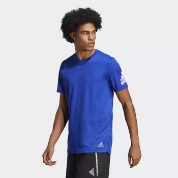 Мужская одежда для бега adidas Run It Tee (Синяя)