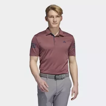 Мужская рубашка adidas 3-Stripes Polo Shirt (бургундий)