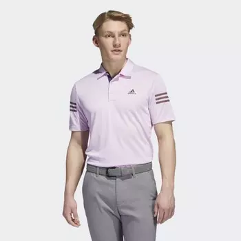 Мужская рубашка adidas 3-Stripes Polo Shirt (Фиолетовая)
