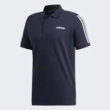 Мужская рубашка adidas 3-Stripes Polo Shirt (Синяя)