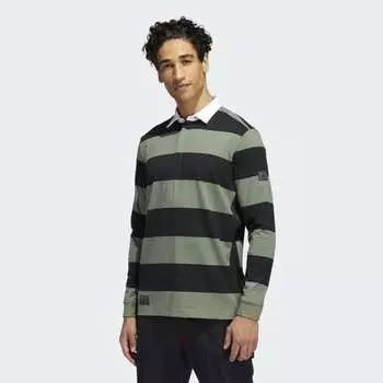 Мужская рубашка adidas Adicross Long Sleeve Polo Shirt (Черная)