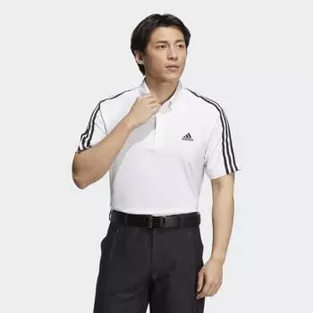 Мужская рубашка adidas AEROREADY 3-Stripes Polo Shirt (Белая)