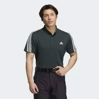 Мужская рубашка adidas AEROREADY 3-Stripes Polo Shirt (Зеленая)