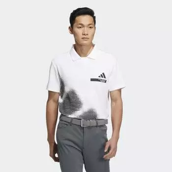 Мужская рубашка adidas AEROREADY Big Badge of Sport Golf Polo Shirt (Белая)