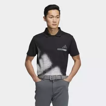 Мужская рубашка adidas AEROREADY Big Badge of Sport Golf Polo Shirt (Черная)