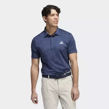 Мужская рубашка adidas Jacquard Polo Shirt (Синяя)