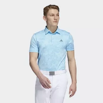 Мужская рубашка adidas Jacquard Polo Shirt (Синяя)