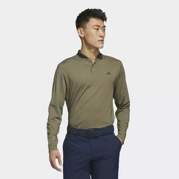 Мужская рубашка adidas Long Sleeve Polo Shirt (Зеленая)
